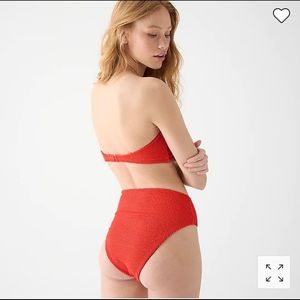 NWT red two-piece Jcrew scrunchie bikini